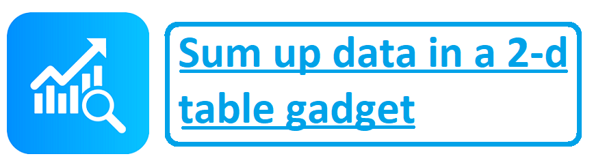 2-d table gadget configuration