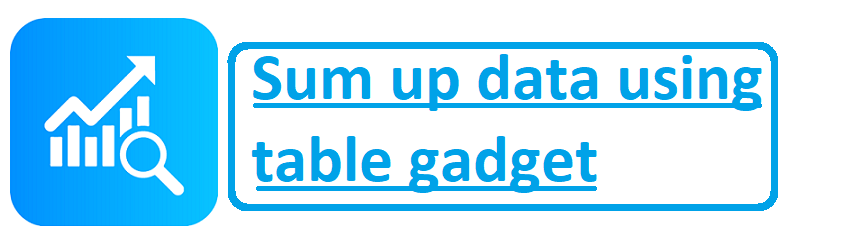 Table gadget configuration