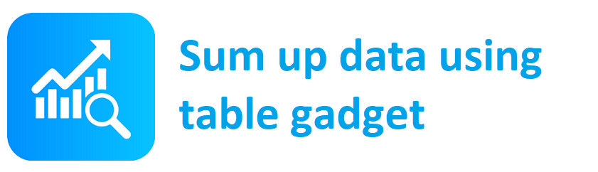 Table gadget configuration
