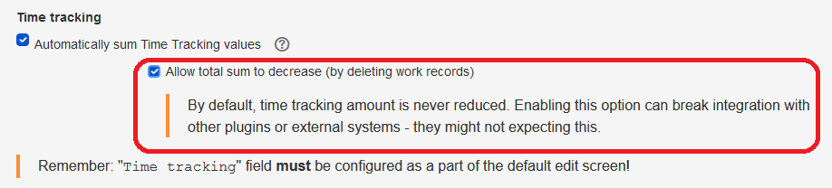 Allow decreasing time-tracking